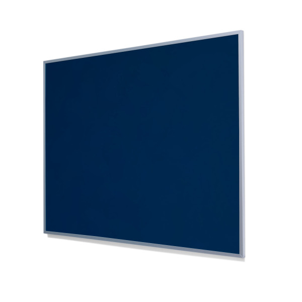 2214 Blue Berry Colored Cork Forbo Bulletin Board with Narrow Light Aluminum Frame